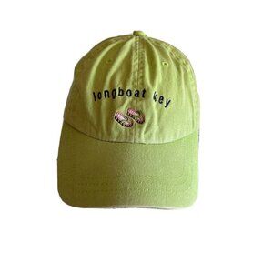Green Longboat Key Cap Hat Flip Flops‎ Cotton Adjustable Strapback